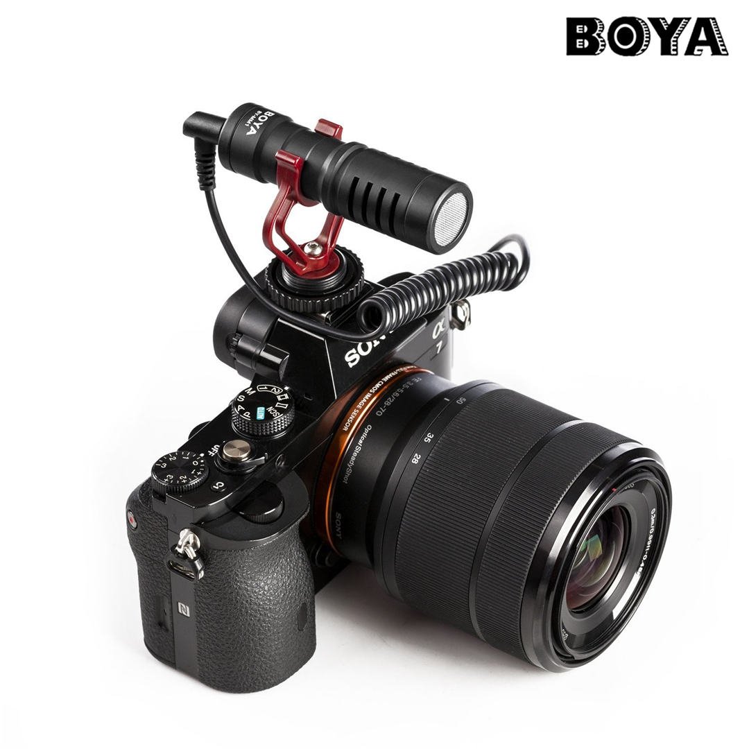 BOYA BY-MM1 通用型 電容式 高音質麥克風 心形指向 適用 手機 相機 電腦 附防風兔毛 iPhone DJI Osmo Canon Sony DSLR Cameras