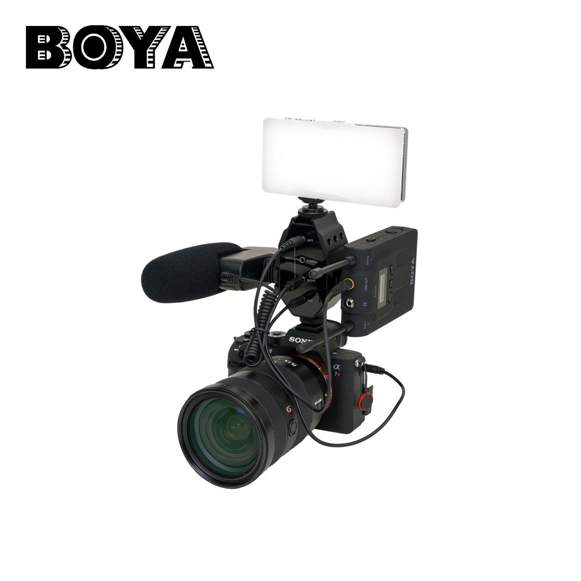 BOYA BY-MP4 3.5mm混音器 音頻轉接器 附手機相機輸出線 TRS TRRS