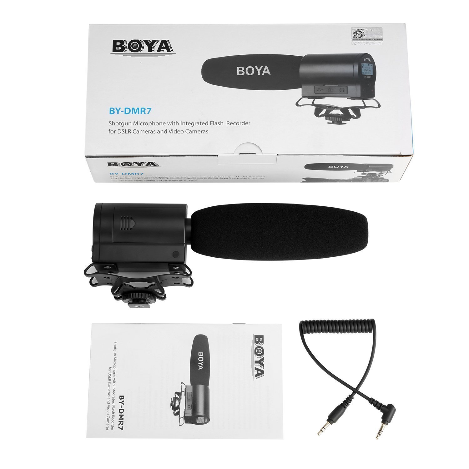 BOYA BY-DMR7 槍型麥克風 立體聲 超心形指向 可插micro SD卡 監聽孔